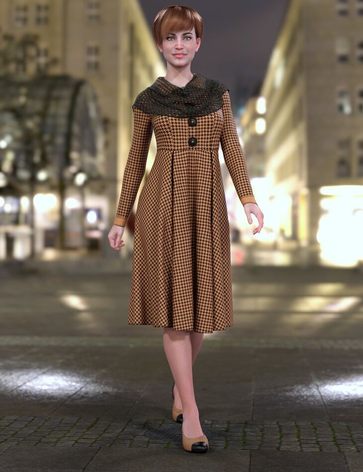 dForce Chilly Day Coat Dress Outfit for Genesis 8 Females 1751818041