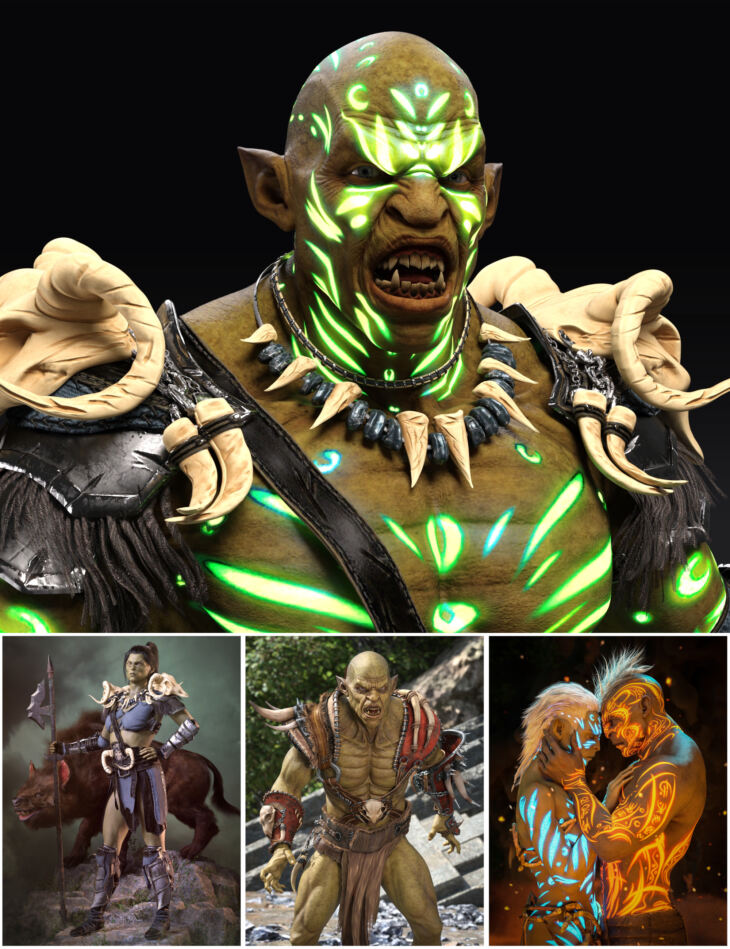 Krugan HD Orc for Genesis 9 Bundle 1751868350