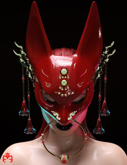 2 red fox mask for genesis 9 81 8 and 3 1751983590
