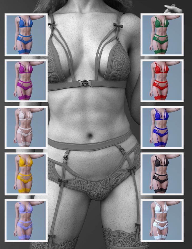 X Fashion Eyelace Lingerie for Genesis 9 1752425741