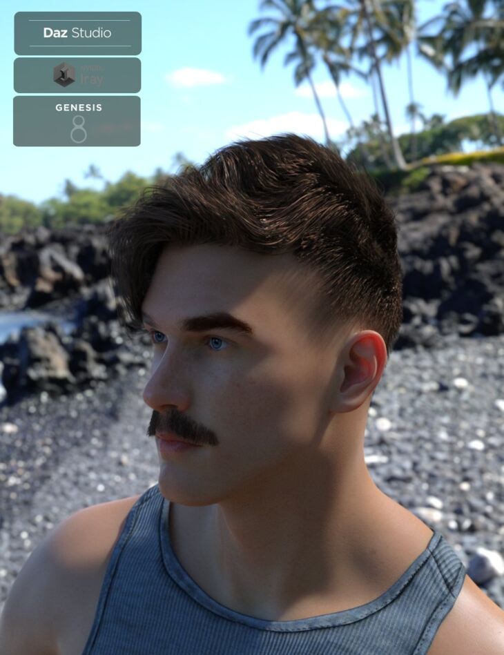 Enzonio Hair Kit for Genesis 8 Males 1753106410