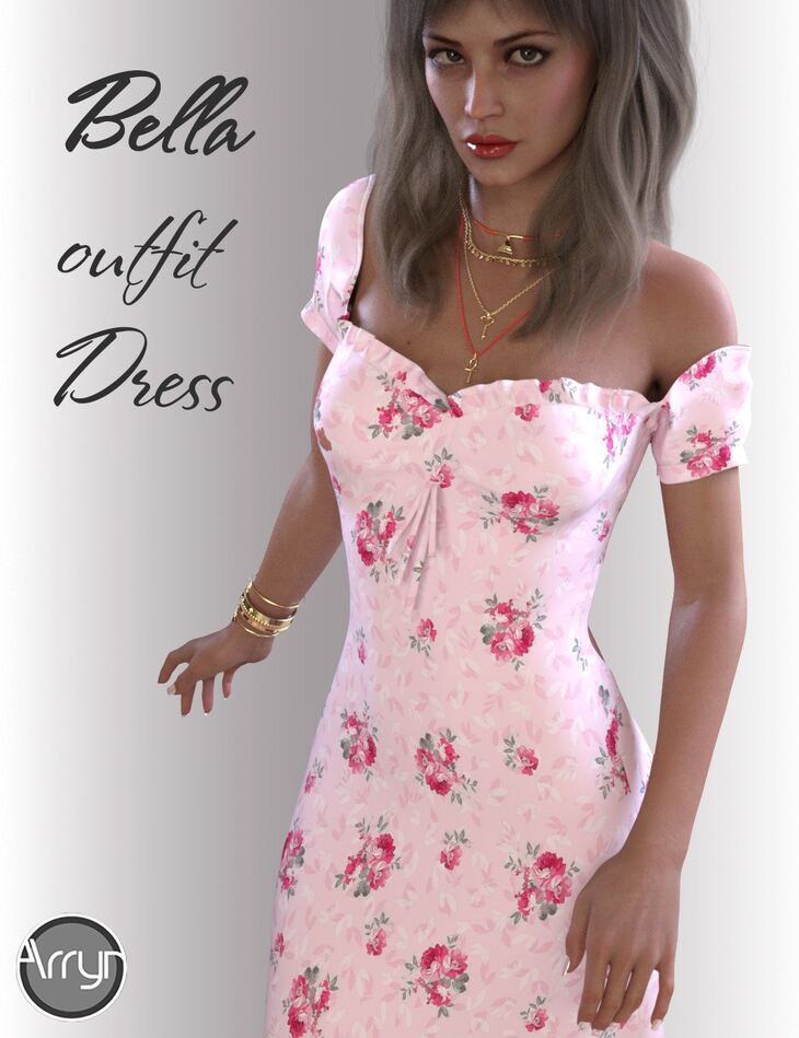 dForce Bella Dress Outfit for Genesis 8 1 Females 1753113067