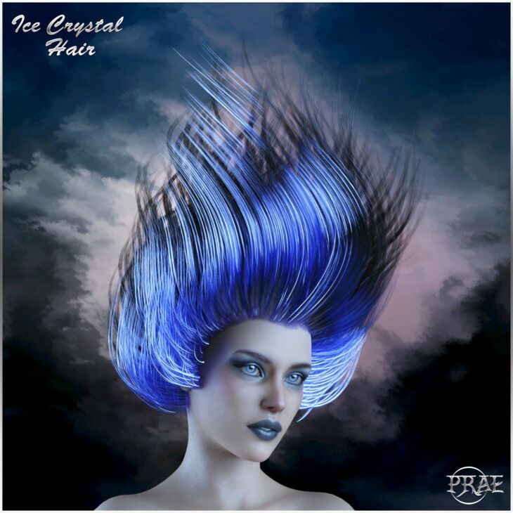 Prae Ice Crystal Hair for G8 Daz 1753806246