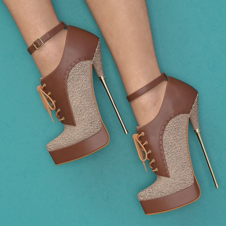 Extreme High Arched Stiletto Oxfords for G8F and G9 1753882350