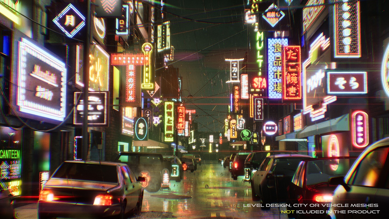 Sci-Fi Sign - PNG based Neon Sign Creator UE4.22