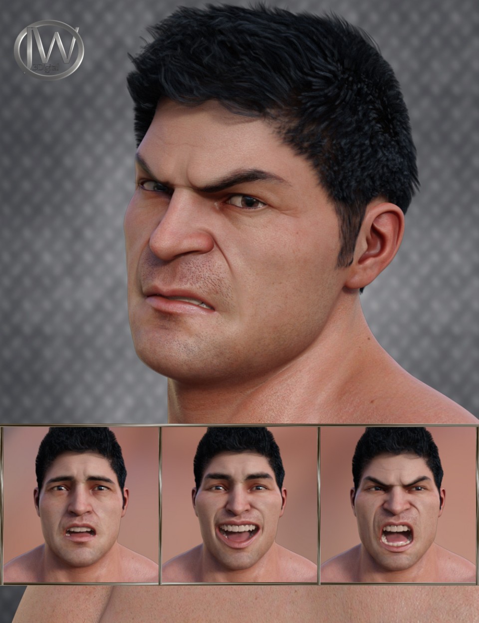 strong man expressions for genesis 8 male and the brute 8 00 main daz3d 1753848420