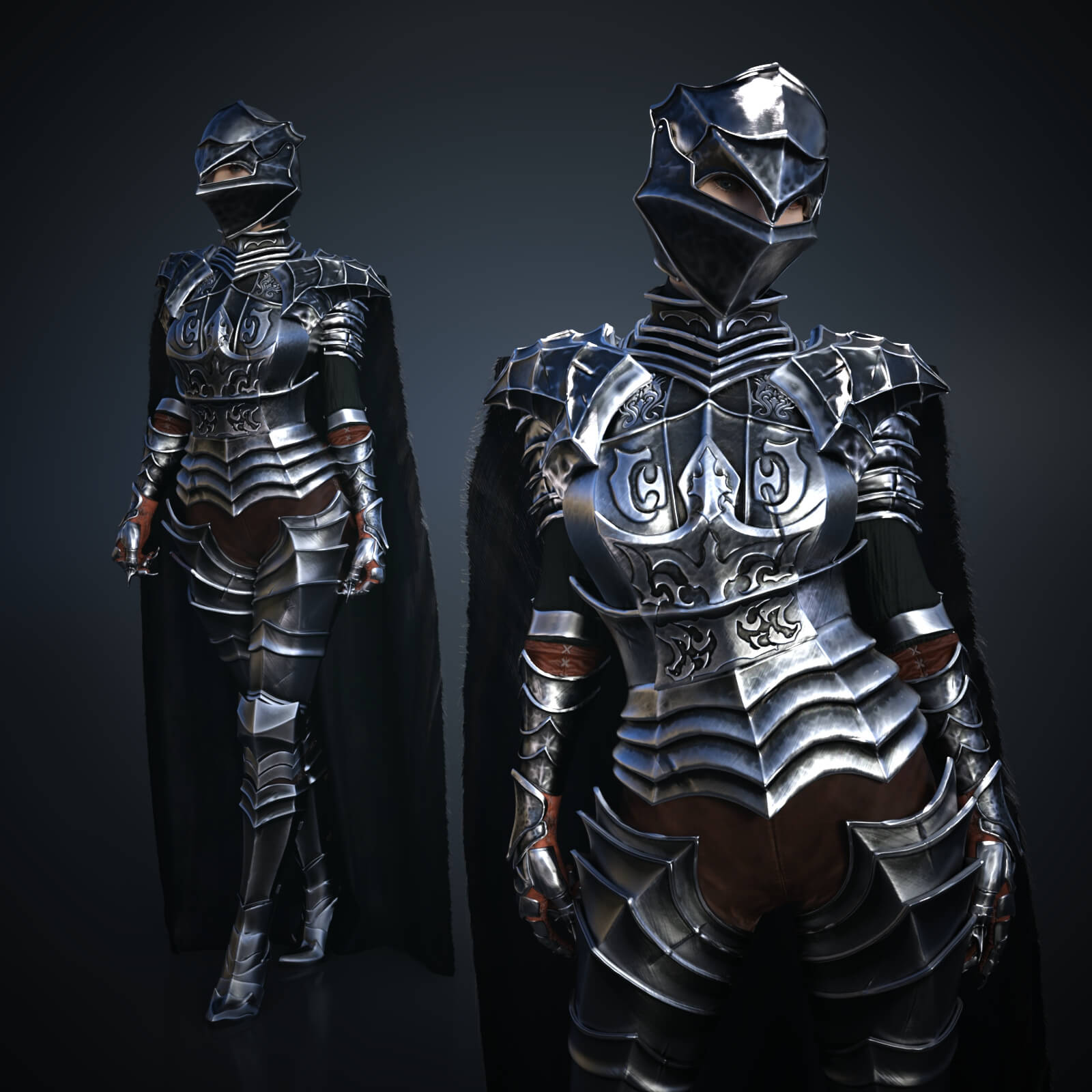 midnight armor outfit for genesis 8 1f and genesis 9 01 1754158327