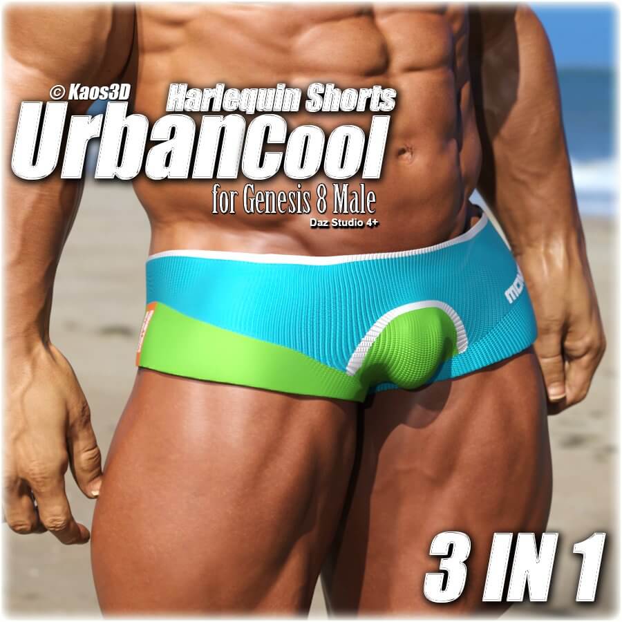 urban cool harlequin shorts 3 in 1 for genesis 8 male 01 1754575147