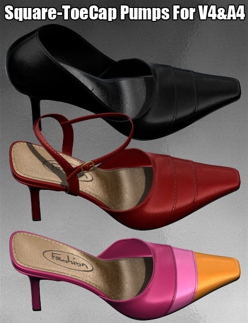 Square ToeCap Pumps For V4 A4 1755365380