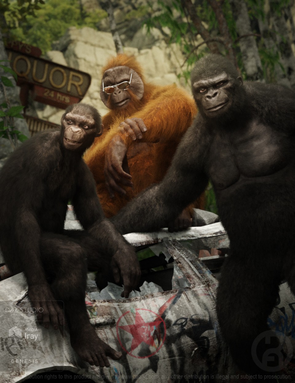 ape world bundle with dforce hair for genesis 8 male 00 main daz3d 1755313112