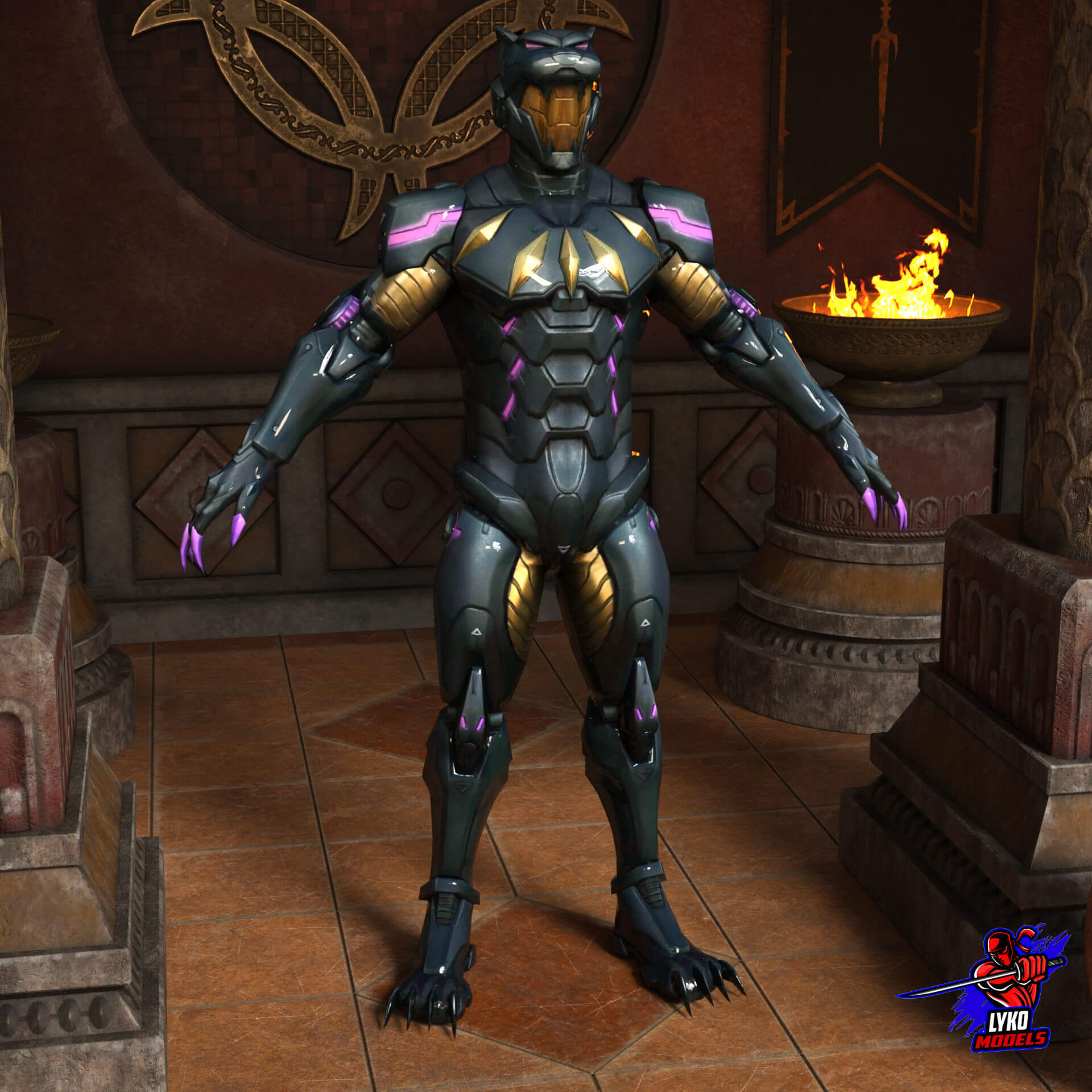 lyko3d space war black panther outfit for g8m 02 1755550676