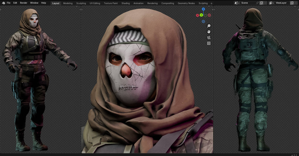 farah karim red team 3d model for blender by meowright djulfq1 pre 1757736614