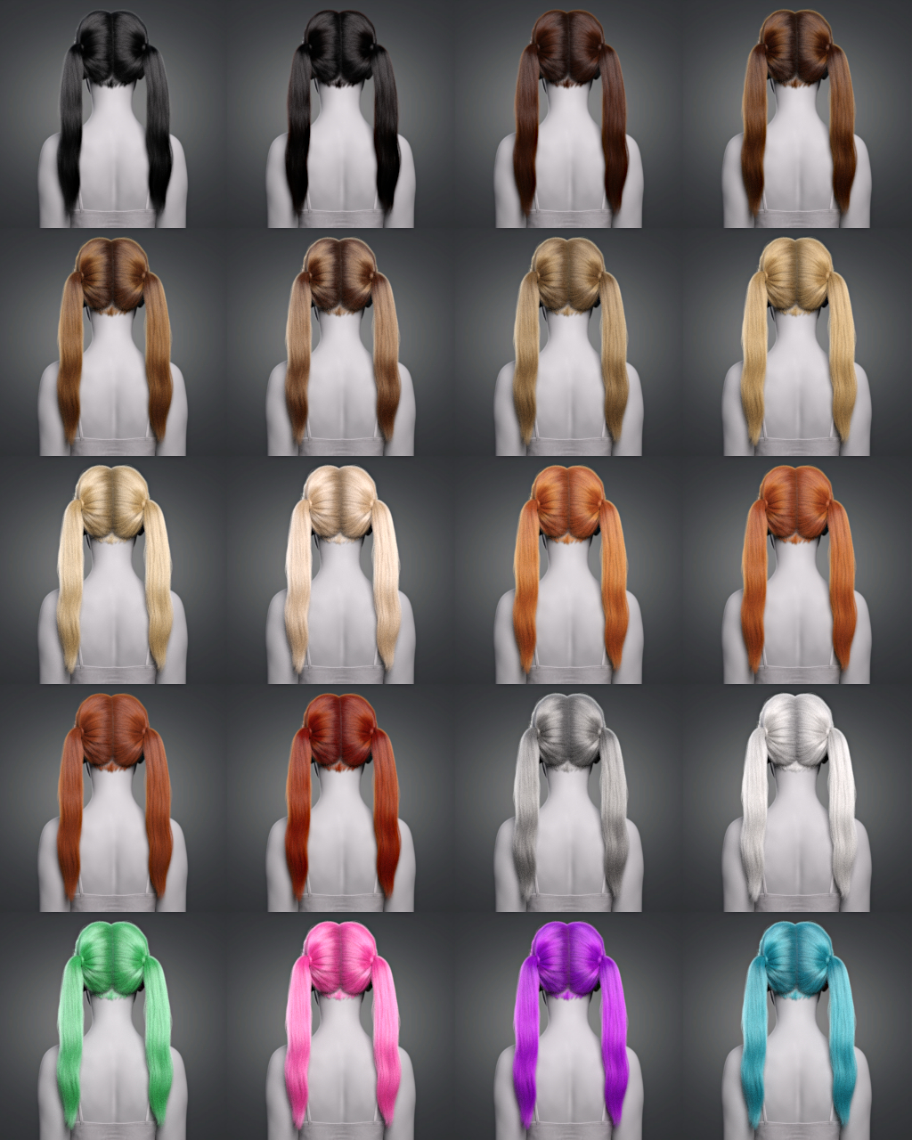 dForce Nikol Pigtails for Genesis 9