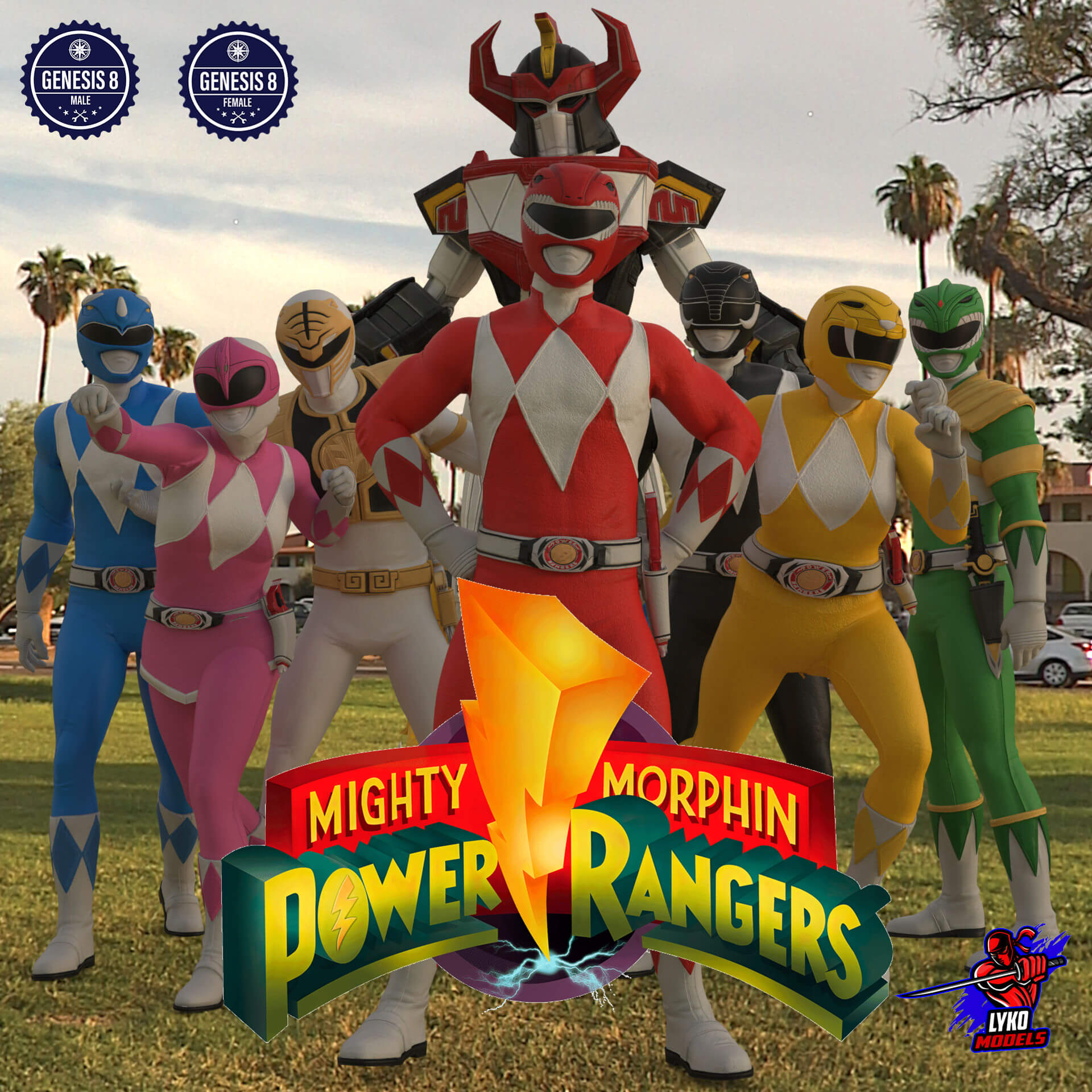lyko3d ultimate stylized power rangers pack for g8 01 1759485670