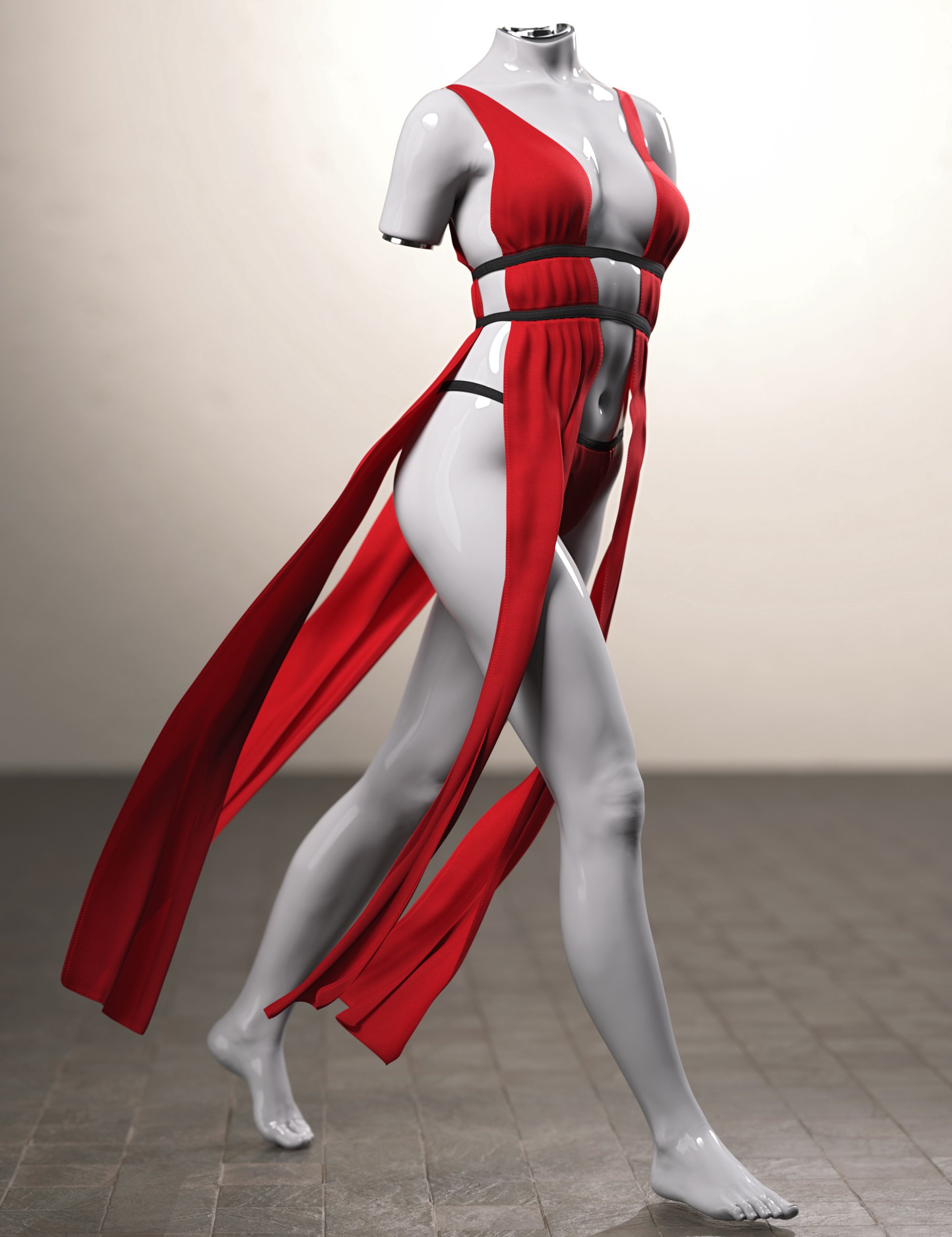 dForce Double Loin Dress for Genesis 9 1 dForce Double Loin Dress for Genesis 9
