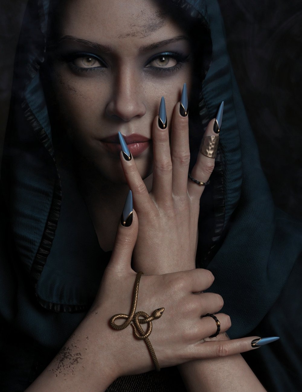 FK Manicure Muse Gothic Morphs and Materials MR for Genesis 9 1 FK Manicure Muse Gothic Morphs and Materials MR for Genesis 9