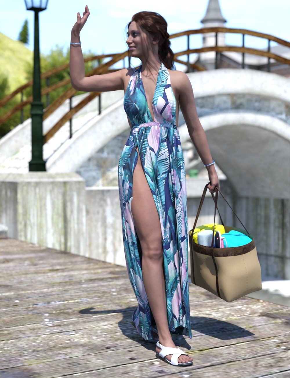 dForce Summer Flow Outfit for Genesis 9 and Genesis 8 Female 1 dForce Summer Flow Outfit for Genesis 9 and Genesis 8 Female