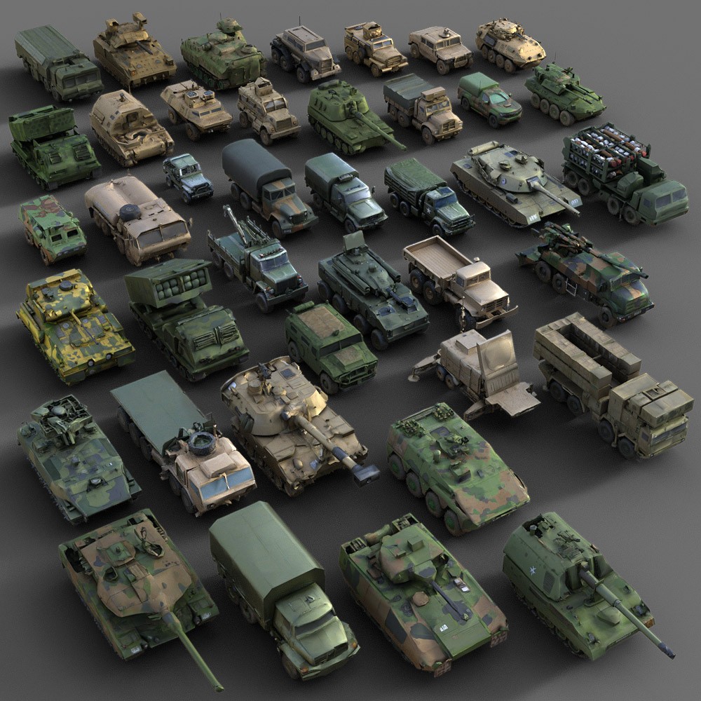 40 LowRez-Army Vehicles for Daz Studio 1 https://new.imagehostx.com/upload/2025/11/22/full-7e6653bf9d0b18445d786a838765153e_1763851369.jpg