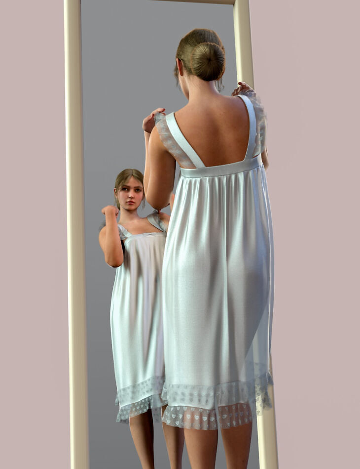 dForce MK Dreamlace Nightgown for Genesis 9 1764621321