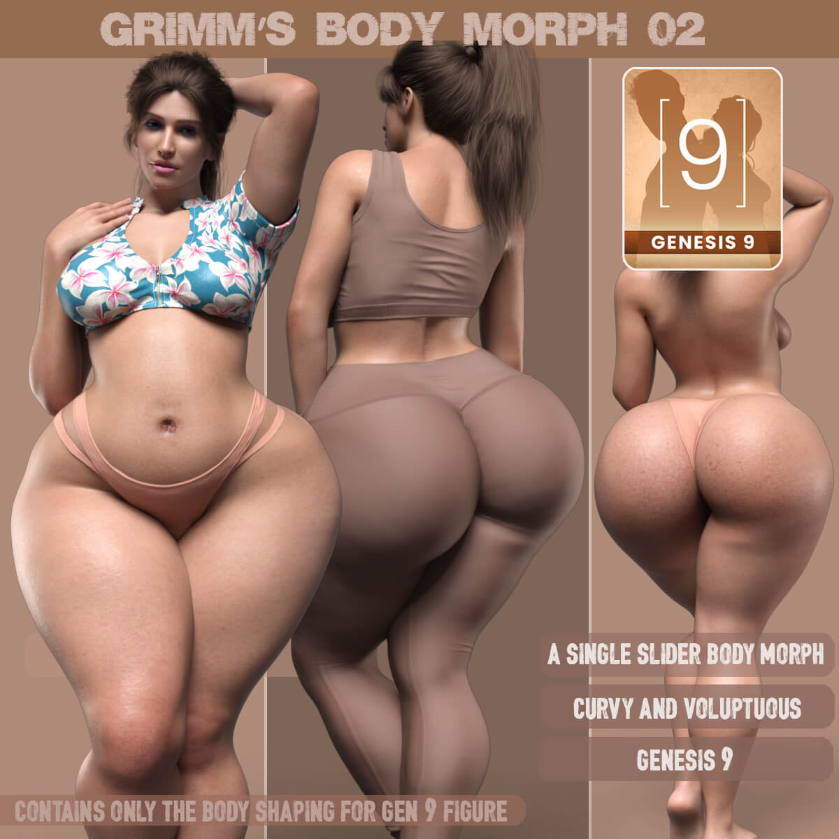 Grimm’s Body Morph 02 for Genesis 9 Female