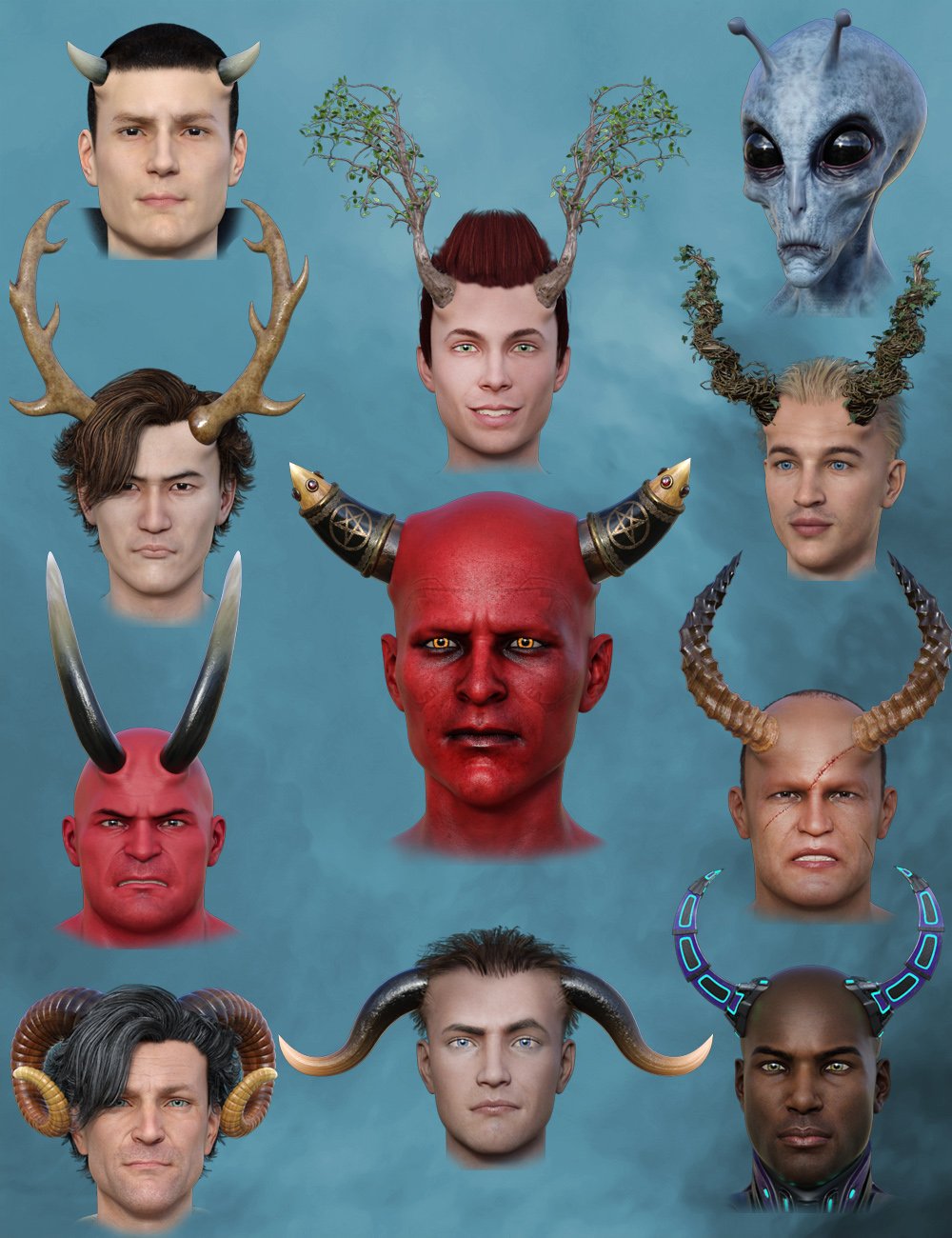 universal horns for genesis 8 males 00 main daz3d 1765490762