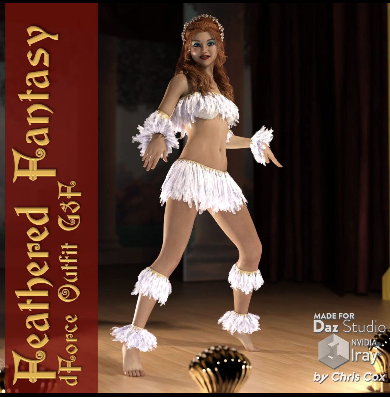 Feathered Fantasy Outfit for G8F 1 Feathered Fantasy Outfit for G8F
