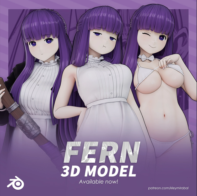 Fern Model (T pose + Outfit Variations) 1 Fern Model (T pose + Outfit Variations)