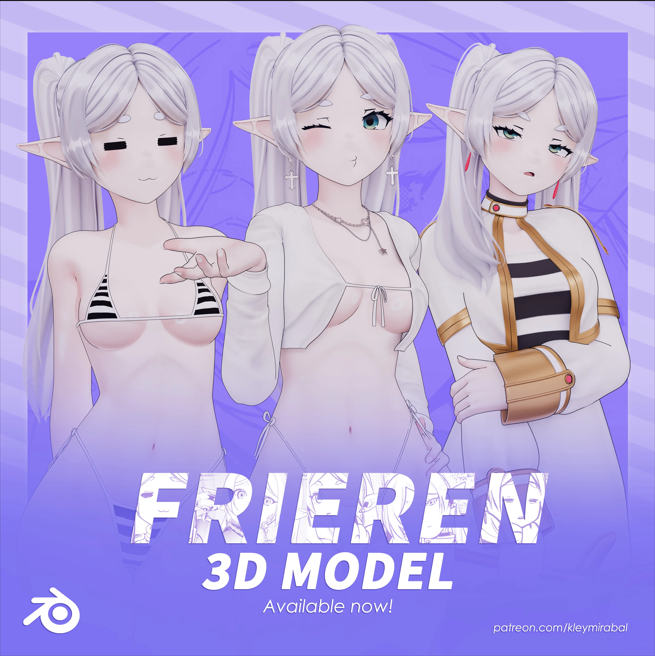 Frieren Model (T Pose + Outfit Variations)