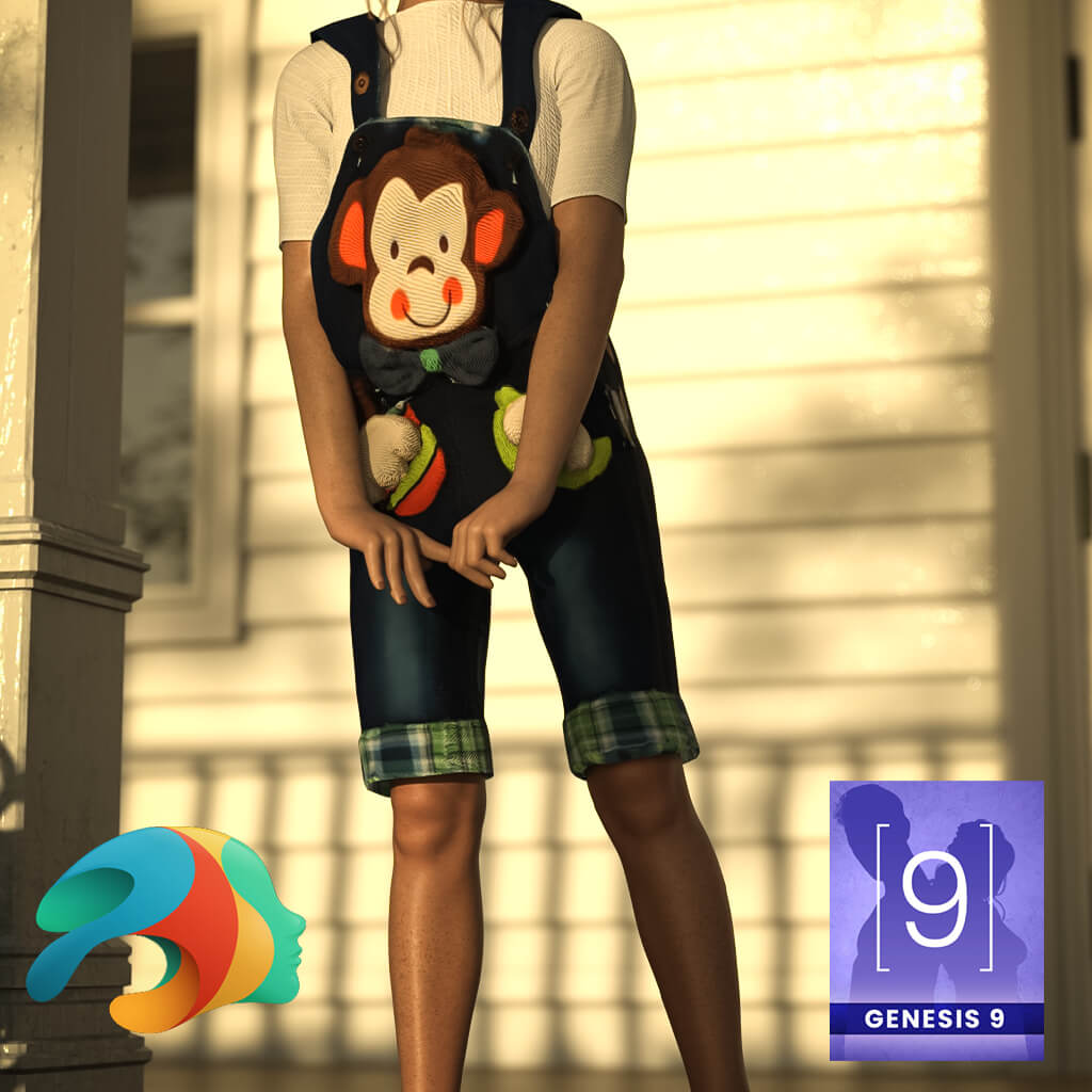 monkey overall outfit for genesis 9 05 1766680484
