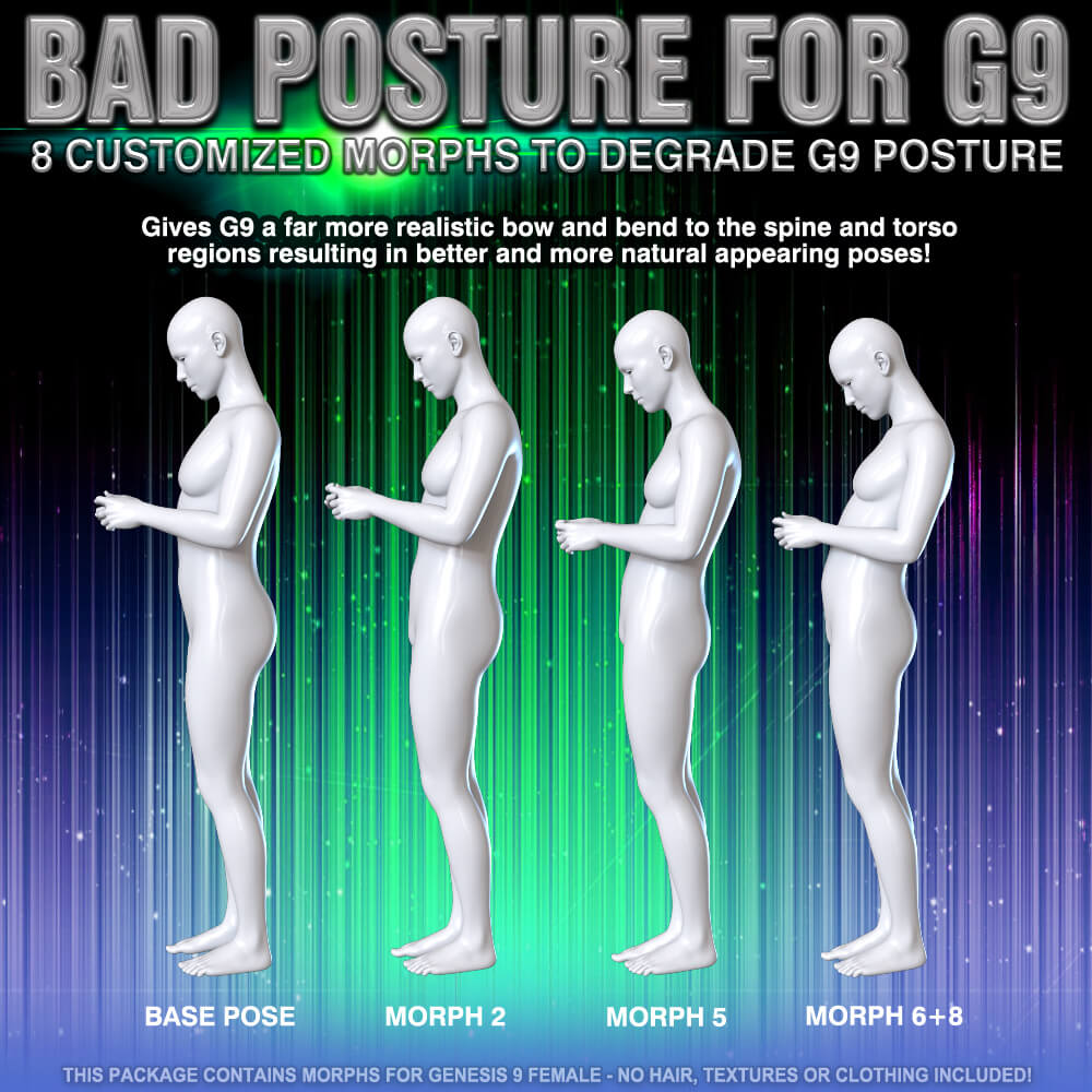 Sonsy Bad Posture Morphs for Genesis 9
