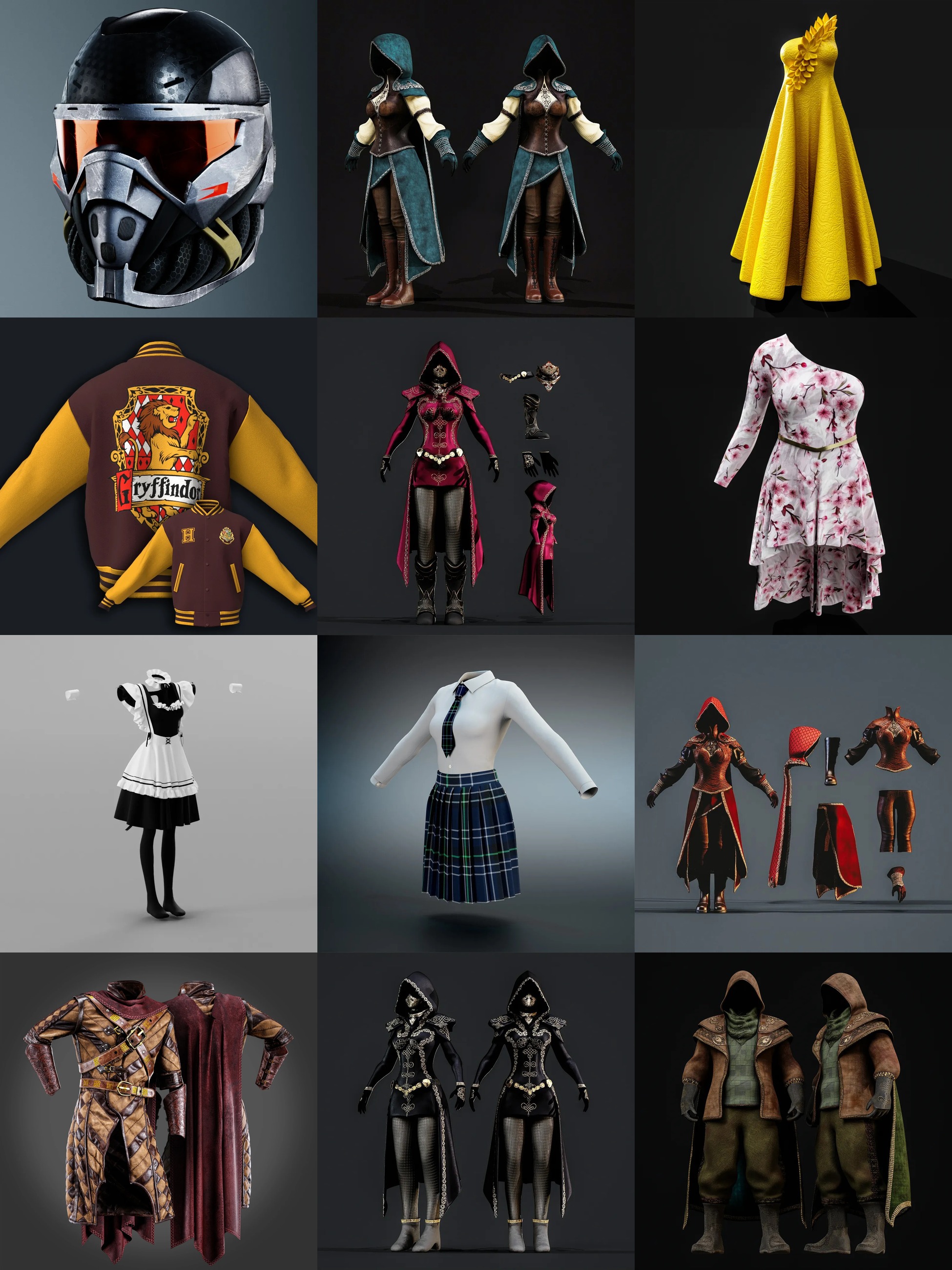 [Blender] BlenderKit сlothing pack