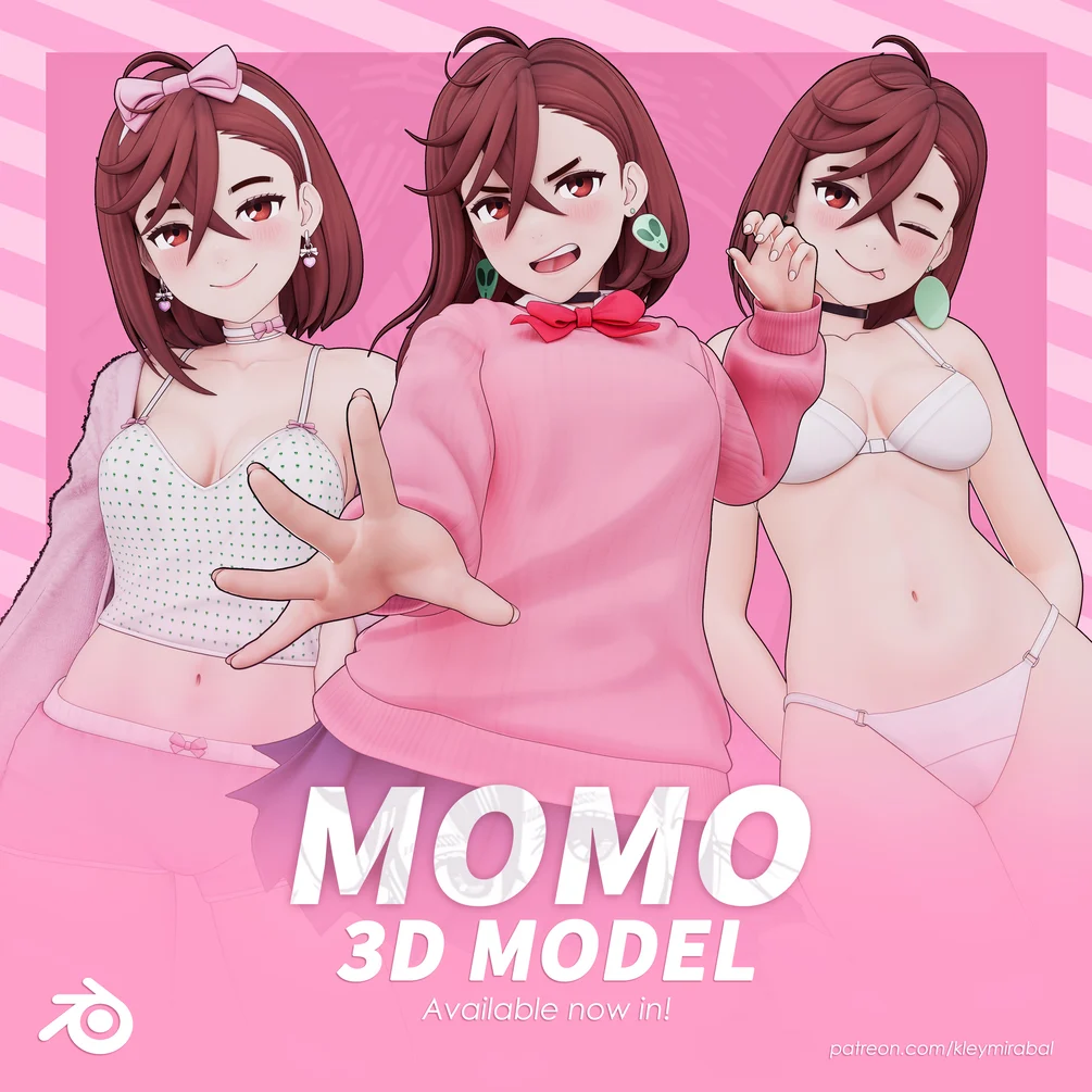 Momo Ayase Model (T Pose + Outfit Variations) 1 Momo Ayase Model (T Pose + Outfit Variations)