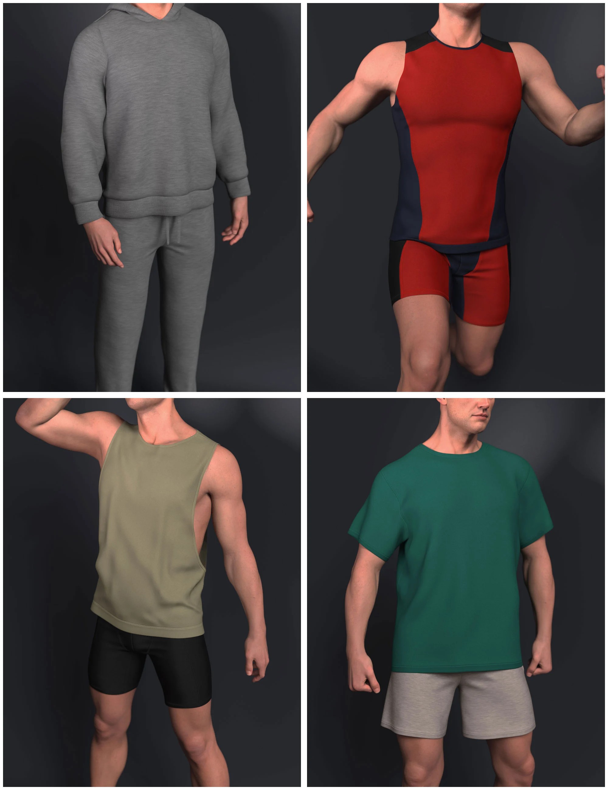 8-in-1 Masculine Gym Wear Wardrobe for Genesis 9 18 image 1 2 1767747654