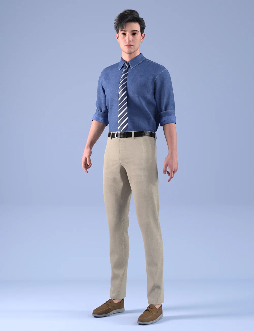 dForce HnC25 Manβs Denim Shirt Outfits for Genesis 9 20 image 1 1767750065