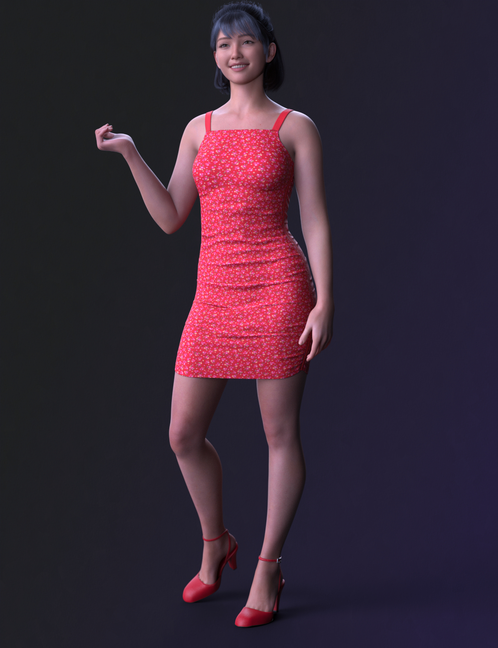 dforcelvrucheddressandshoesforgenesis900maindaz3d 1768604340