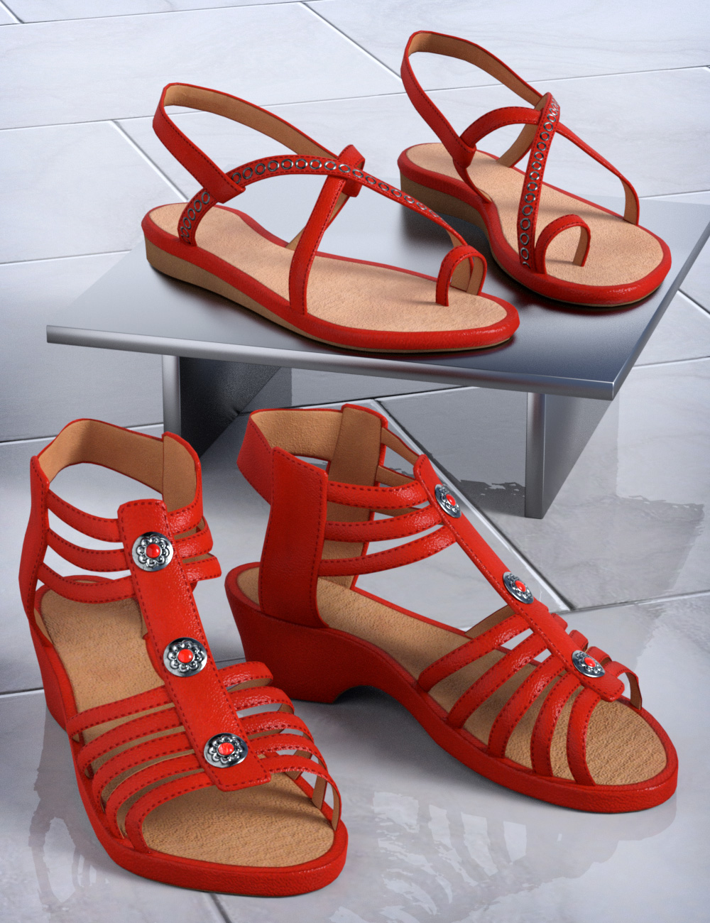 00 main patchwork shoes sandals 1 2 for genesis 3 females and genesis 8 females daz3d 1769936511