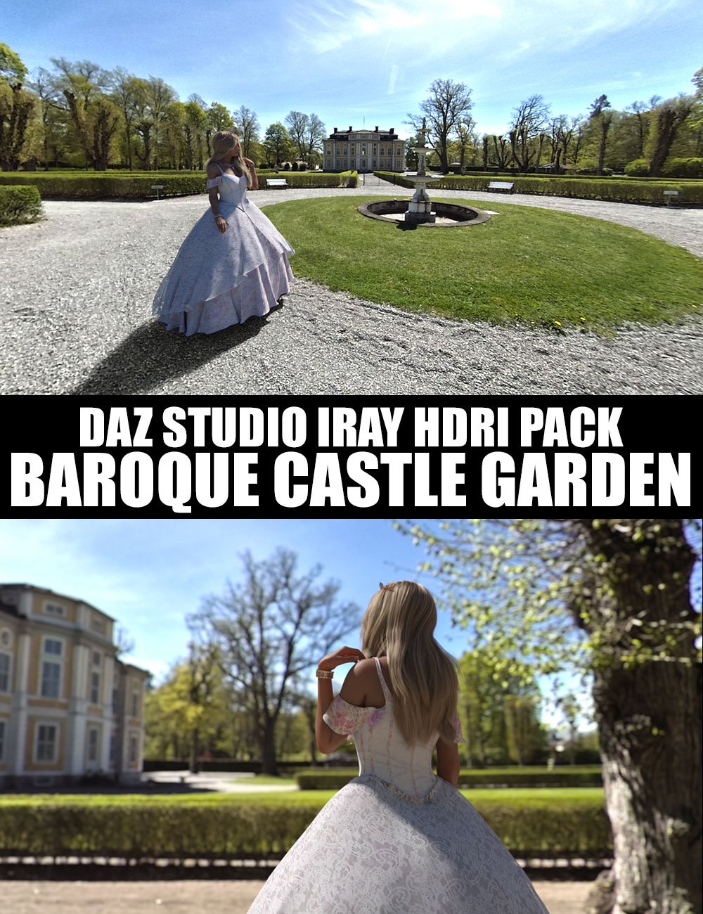 baroque castle garden daz studio iray hdri pack 00 main daz3d 1770218102