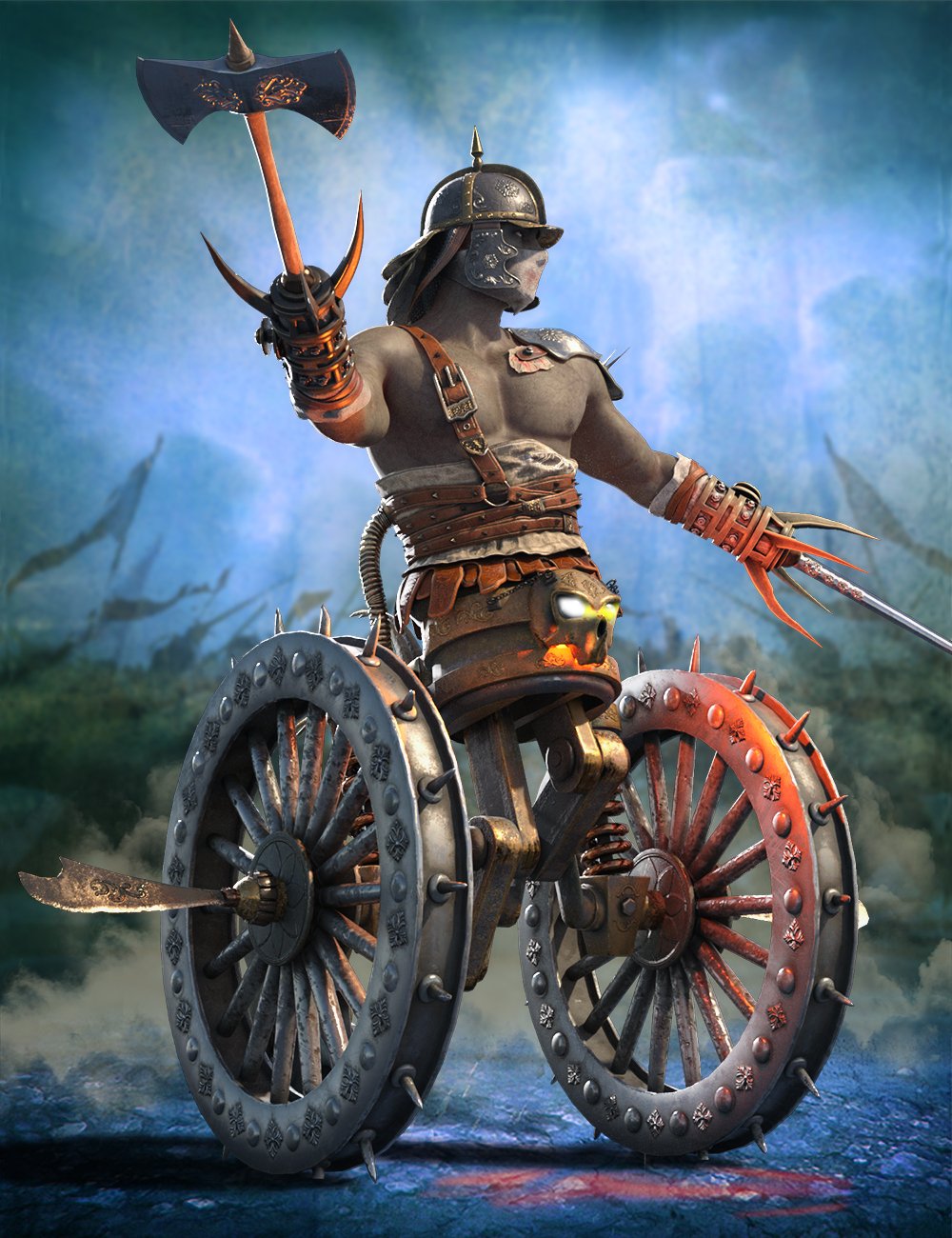 medieval cyborg chariot for genesis 8 male 00 main daz3d 1770555776