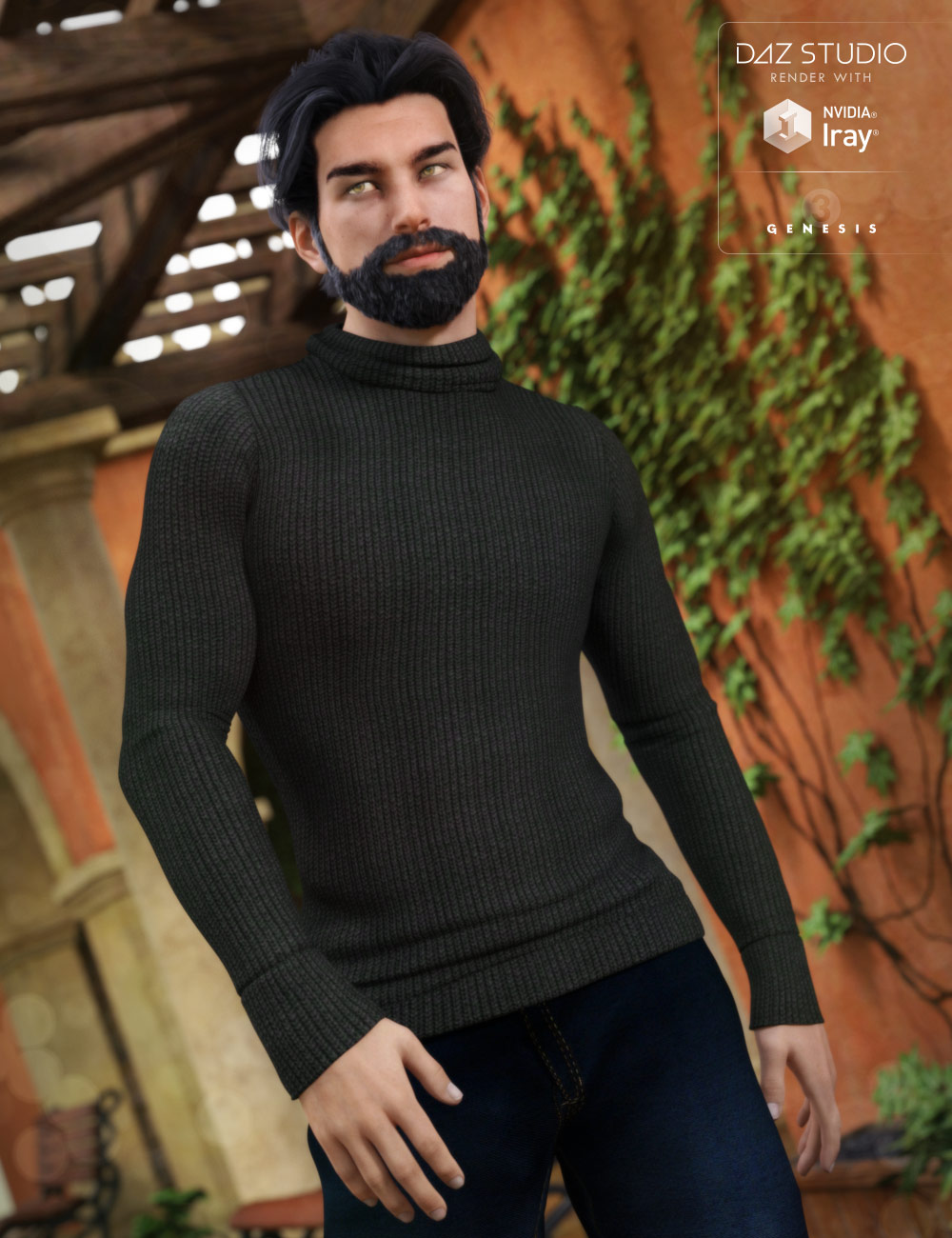00 main real feel turtleneck classic for genesis 3 males daz3d 1770729653