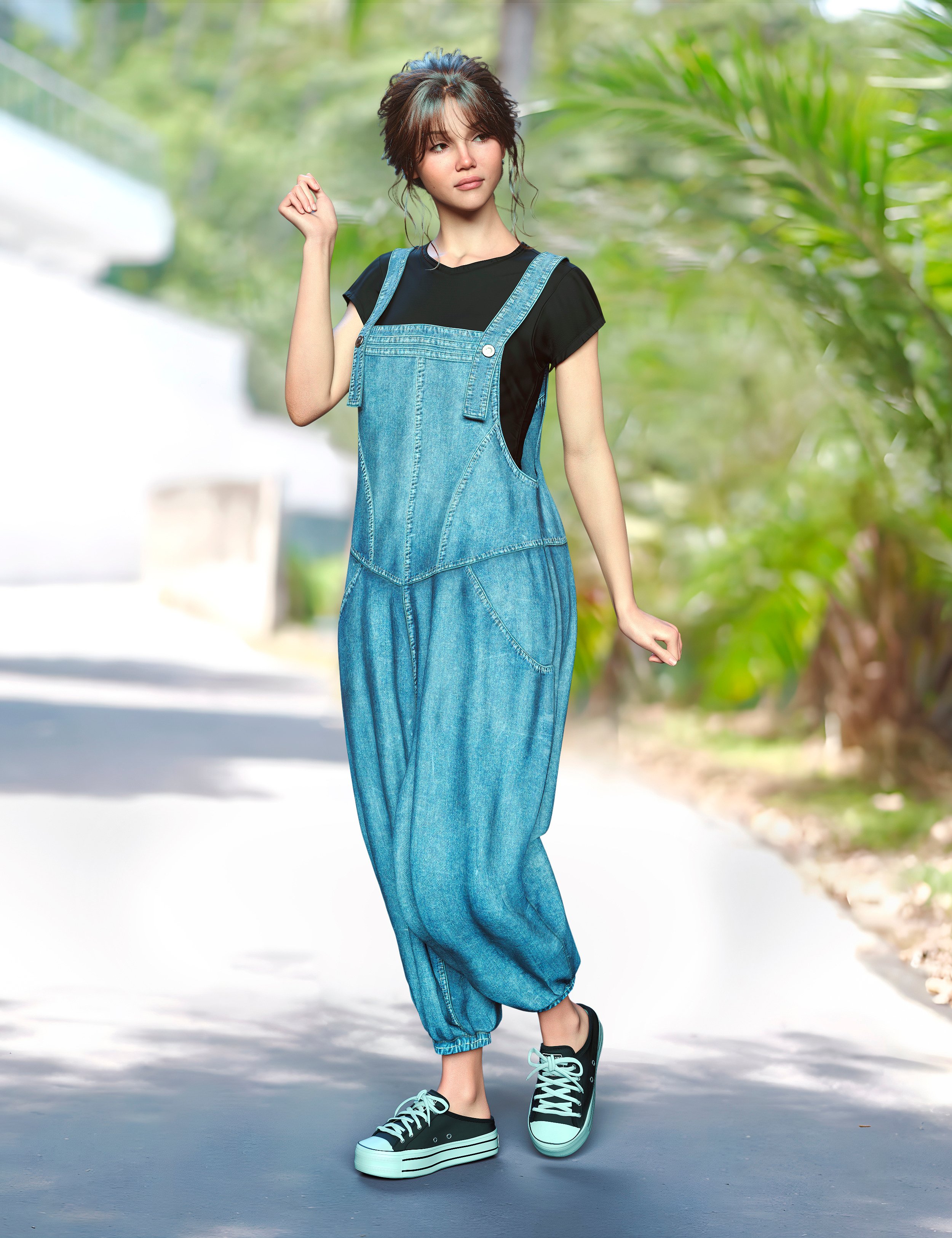dForce Urban Overalls Outfit for Genesis 9 1 dForce Urban Overalls Outfit for Genesis 9