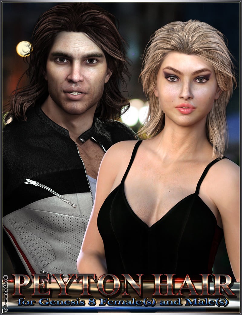 Peyton Hair for Genesis 8 Females and Males 1 Peyton Hair for Genesis 8 Females and Males