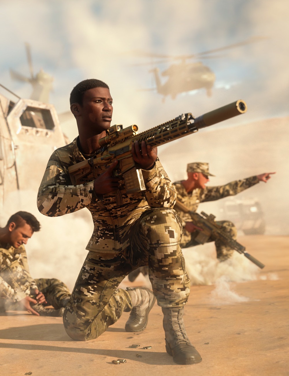 dForce Combat Uniform Texture Add-On 1 dForce Combat Uniform Texture Add-On