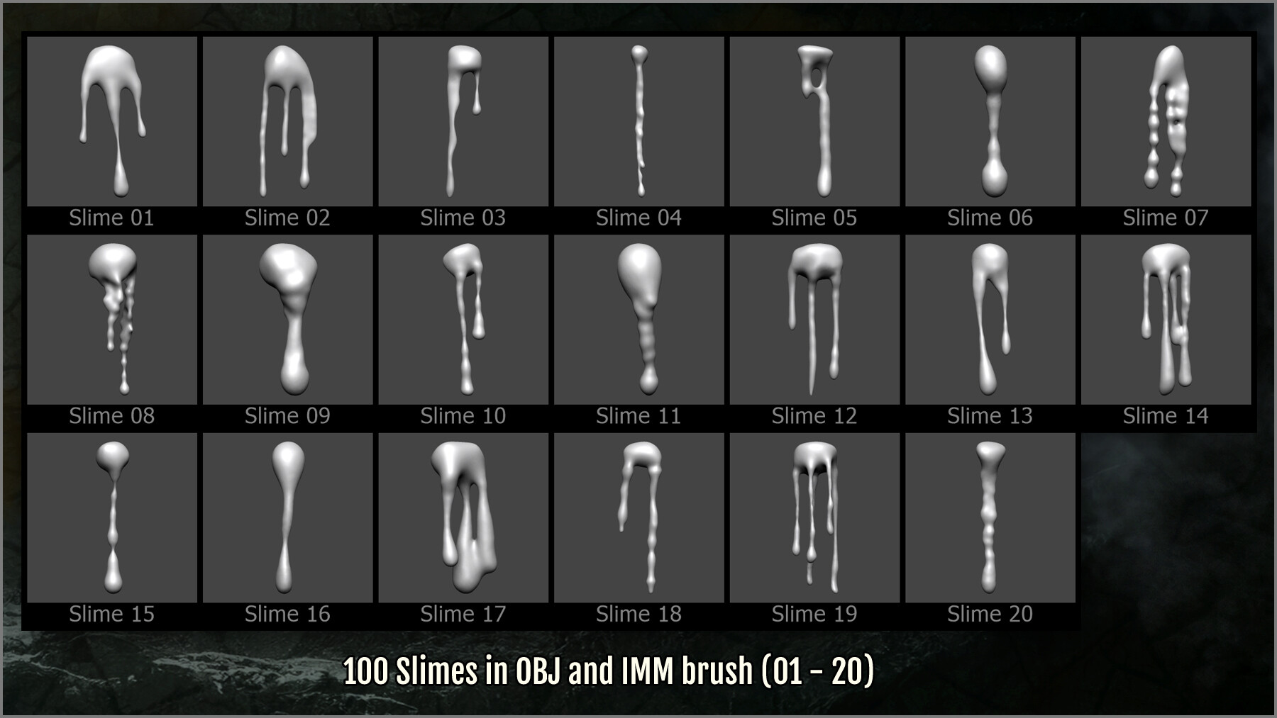 Slime Mucus and Drool Maker 100 IMM ZBrush Brushes and 100 OBJs 1 https://new.imagehostx.com/upload/2026/02/18/file_1771401112.jpg