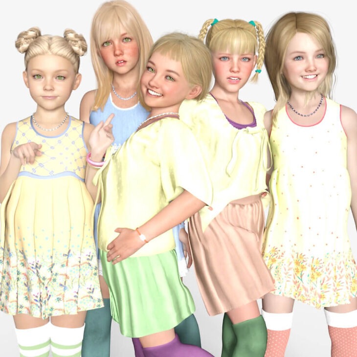 Q321 Bundle 04 – Five Characters – for Genesis 8 Female 1 Q321 Bundle 04 - Five Characters - for Genesis 8 Female