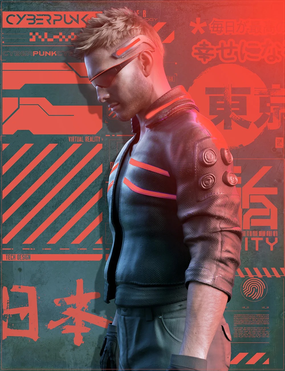 Ron’s Cyberpunk Custom Shapes and Brushes 1 Ron's Cyberpunk Custom Shapes and Brushes