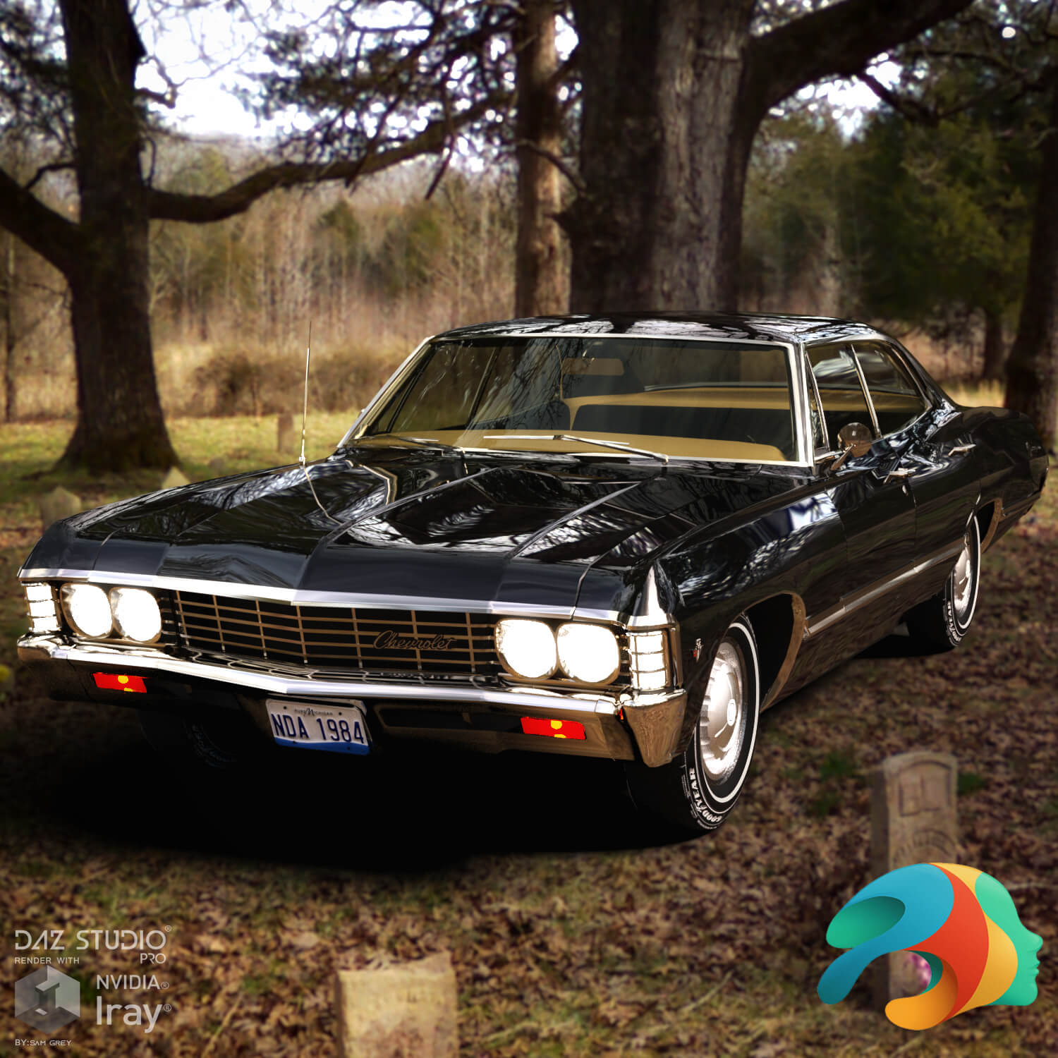 chevrolet impala sport sedan 1967 for daz studio 01 1772368722