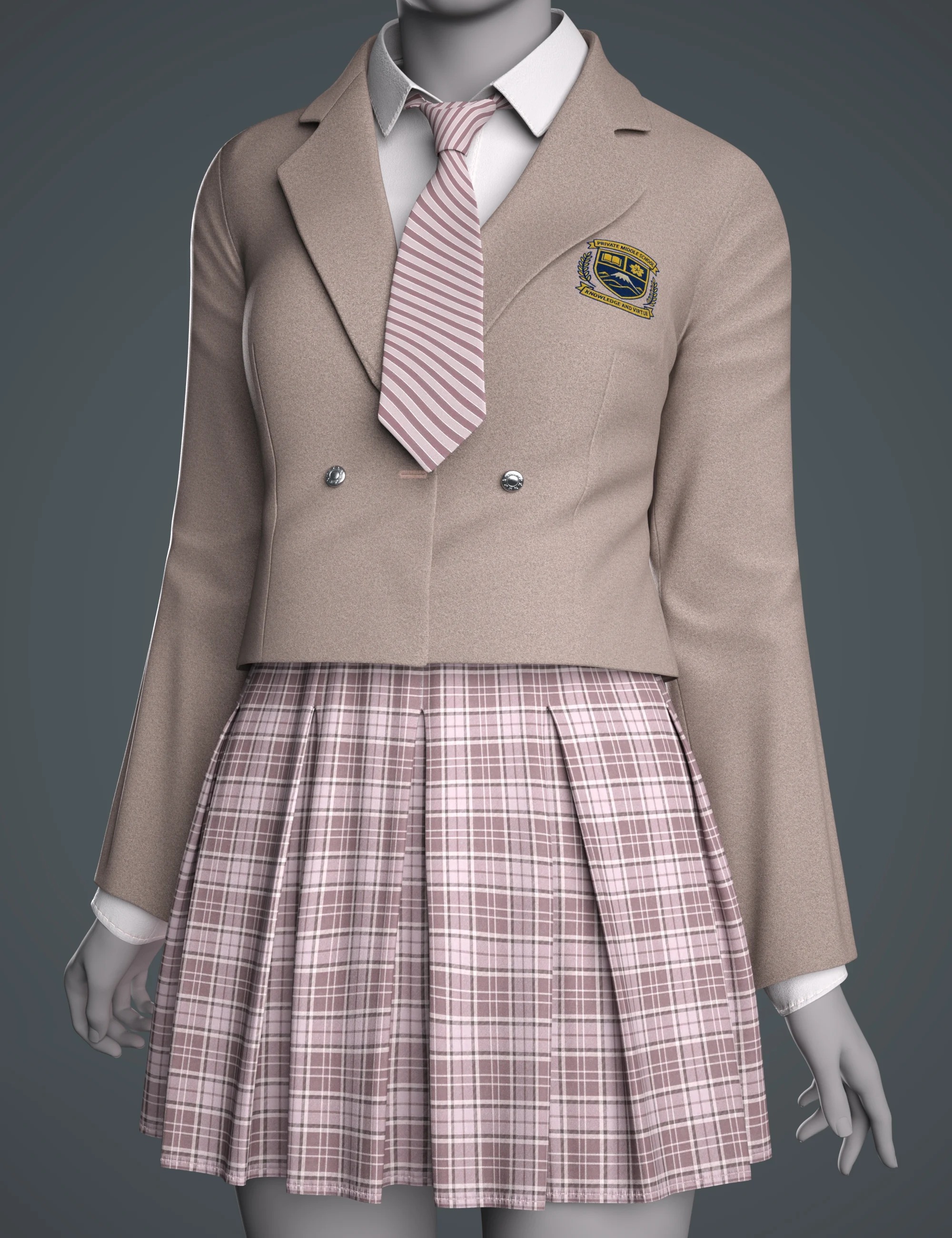 dForce GN Cute Japanese School Uniform for Genesis 9 1 dForce GN Cute Japanese School Uniform for Genesis 9