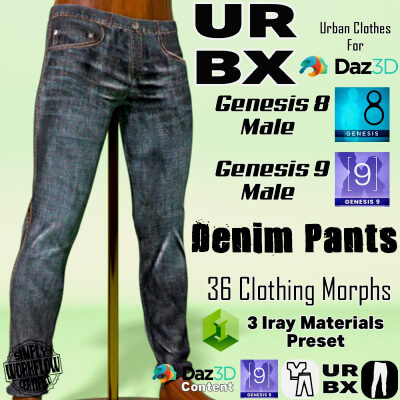 urbx g8m g9m denim pants 1773715344