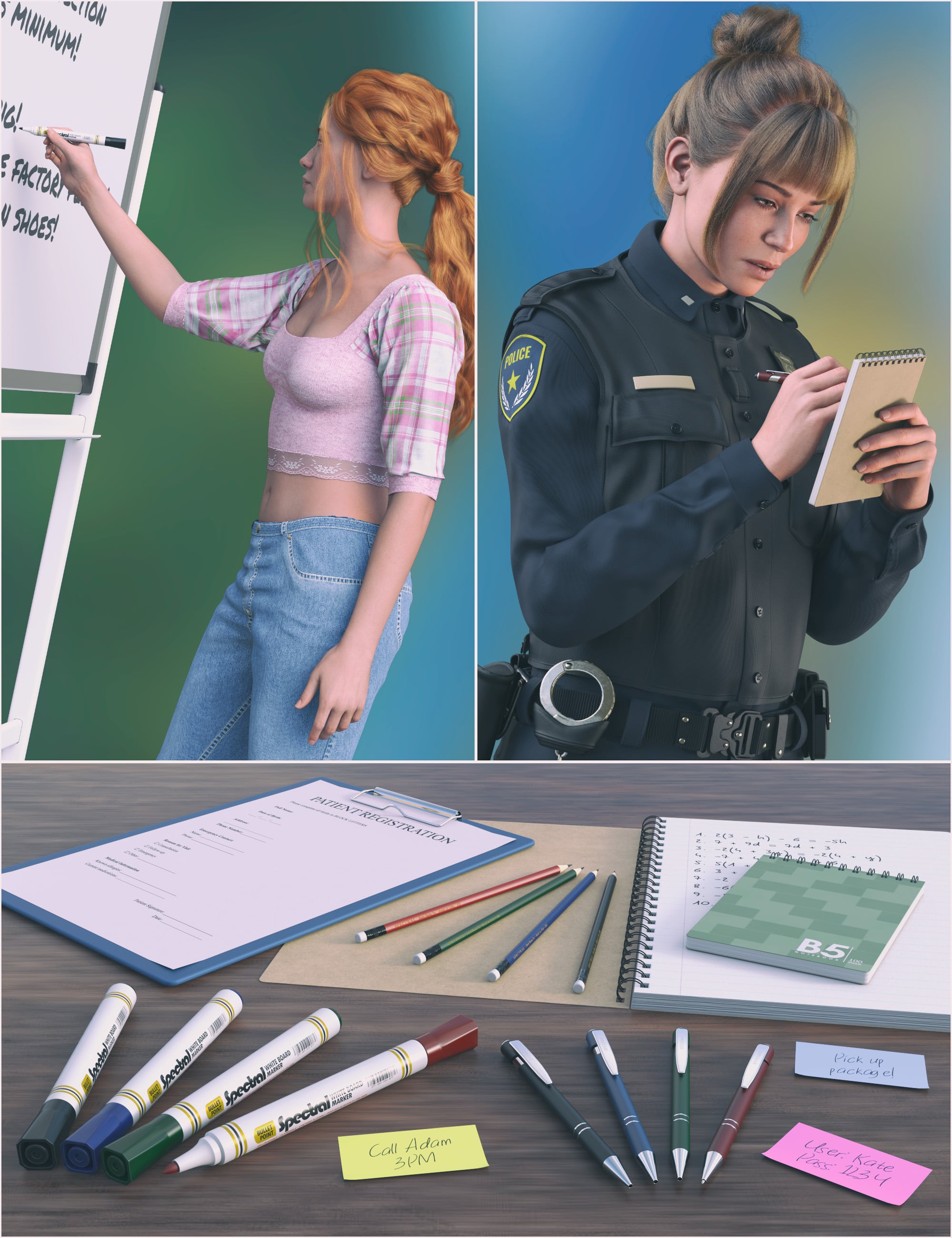 writingstuffdownpropsandposesforgenesis9and8female00maindaz3d 1774621412