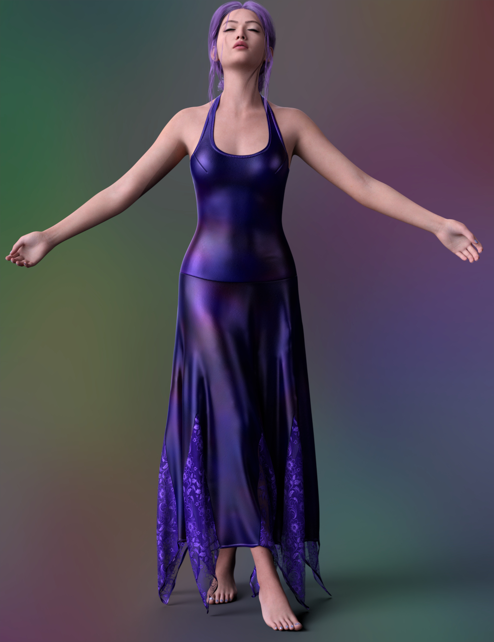 dforcelvfantasyhalterdressforgenesis901daz3d 1775636301